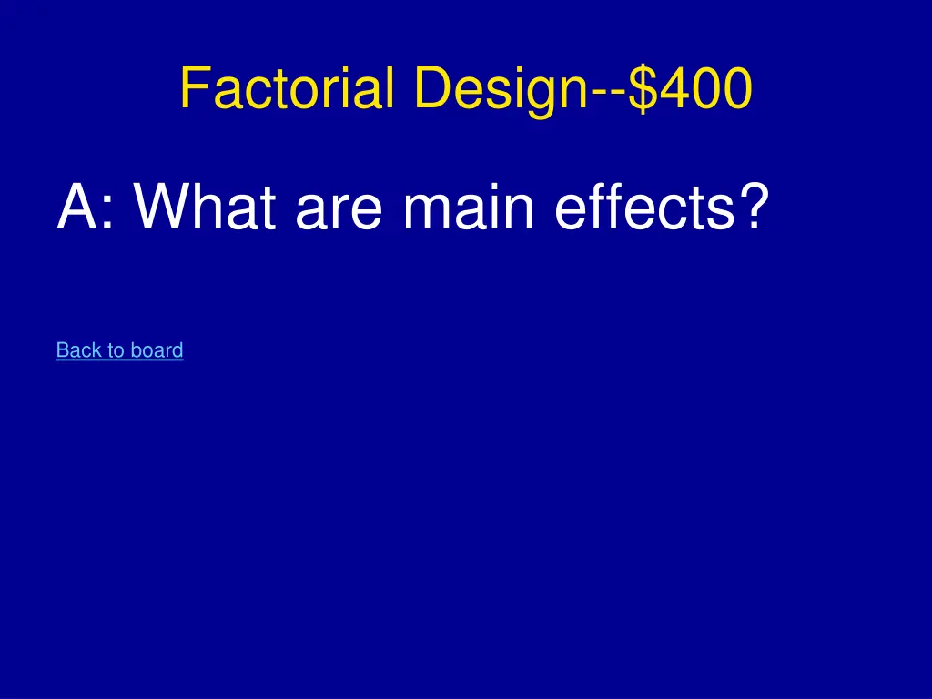 factorial design 400 1