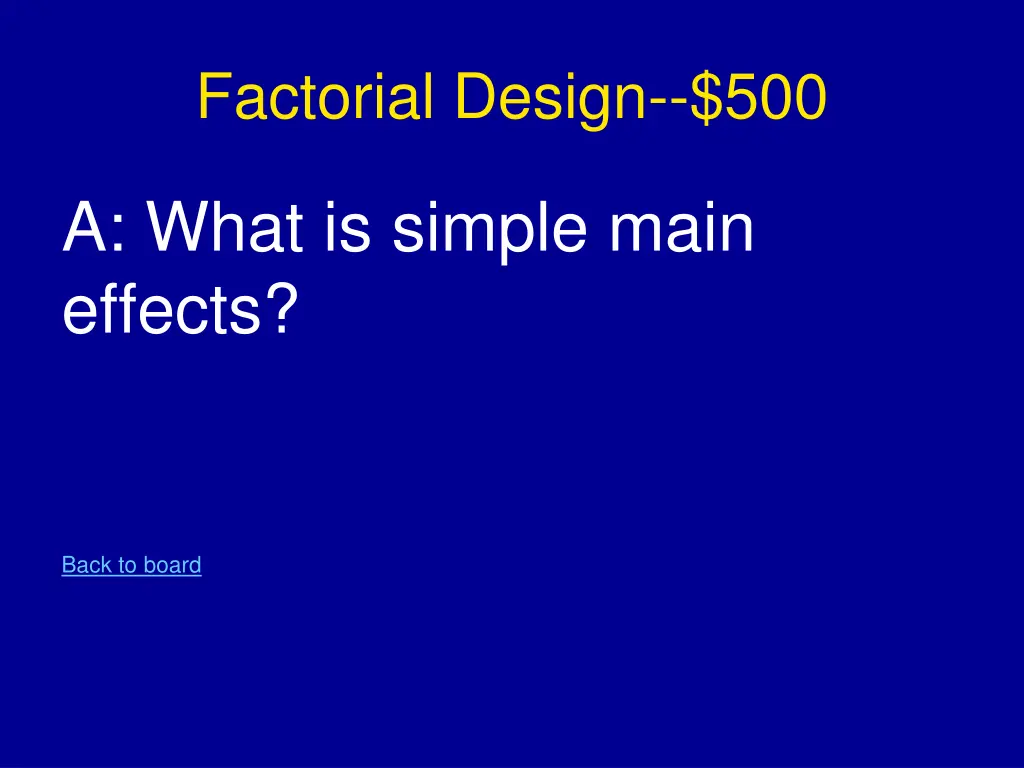 factorial design 500 1