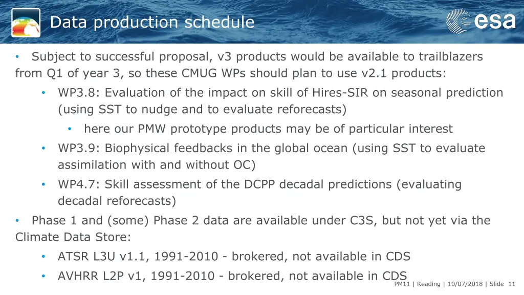 data production schedule 1