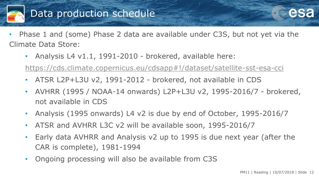 data production schedule 2