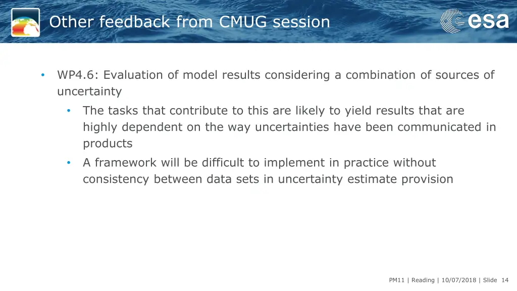 other feedback from cmug session 1