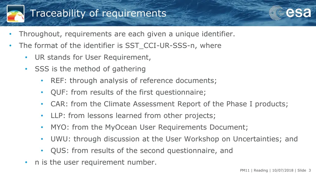 traceability of requirements