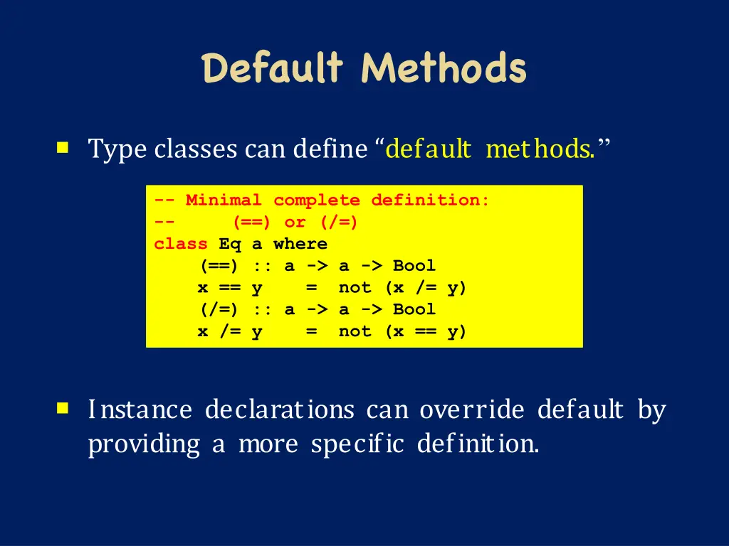 default methods