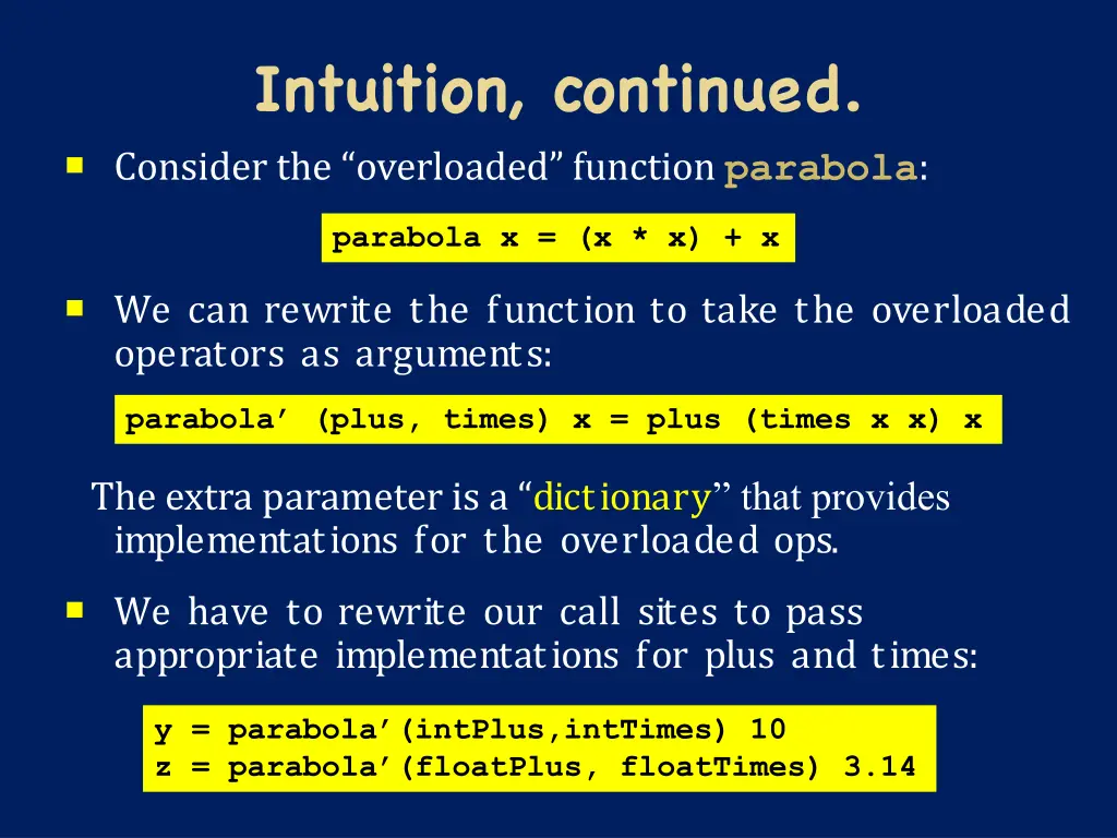 intuition continued consider the overloaded