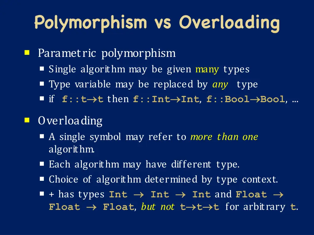 polymorphism vs overloading