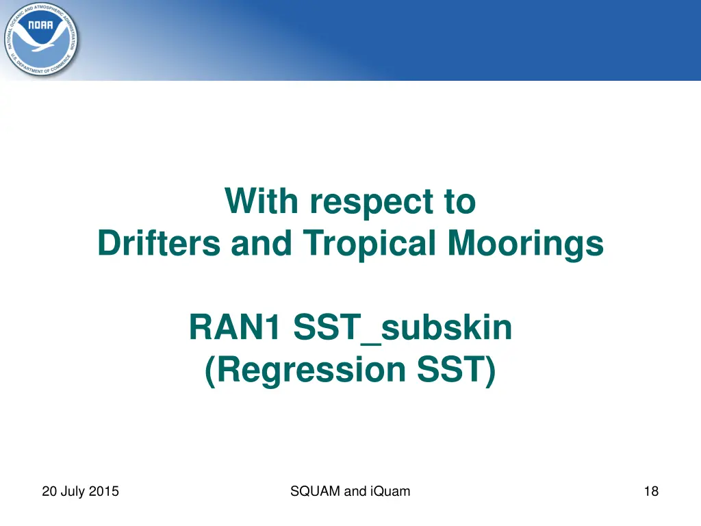 with respect to drifters and tropical moorings 1