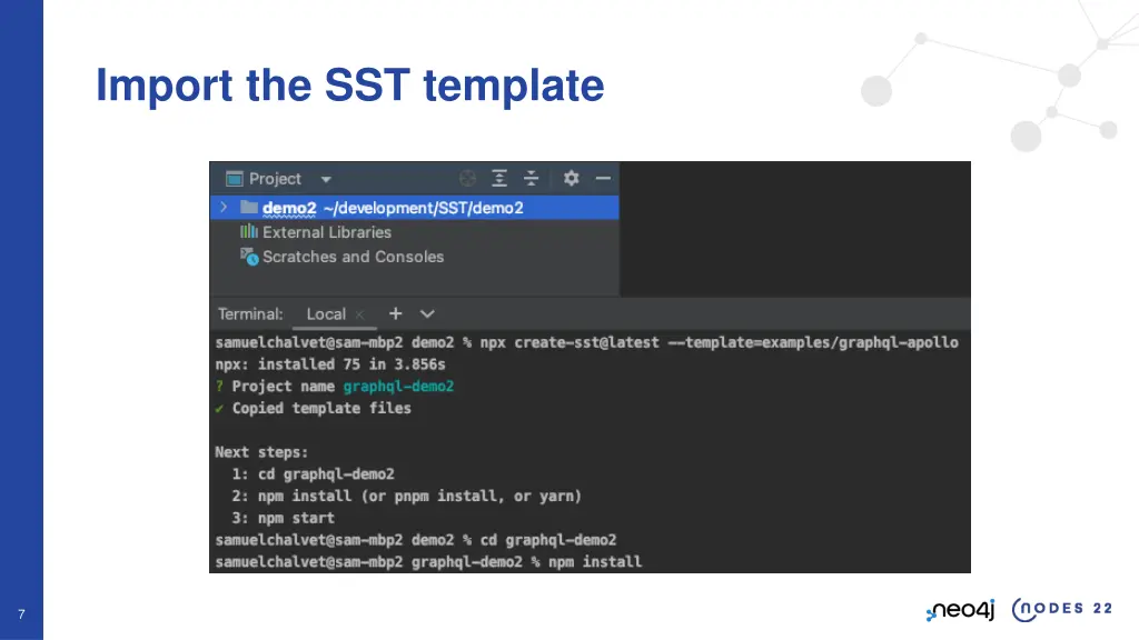 import the sst template