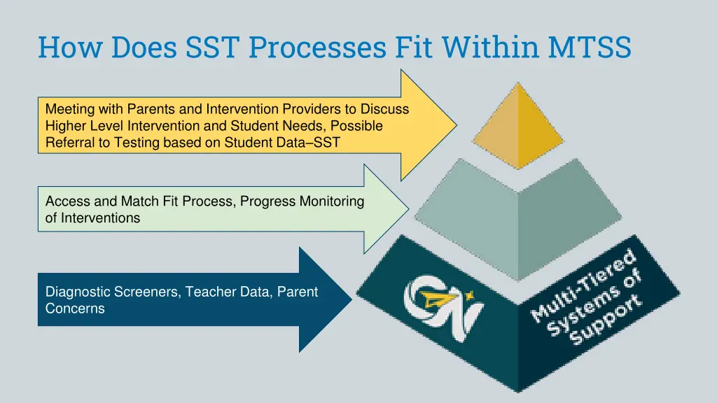 how does sst processes fit within mtss