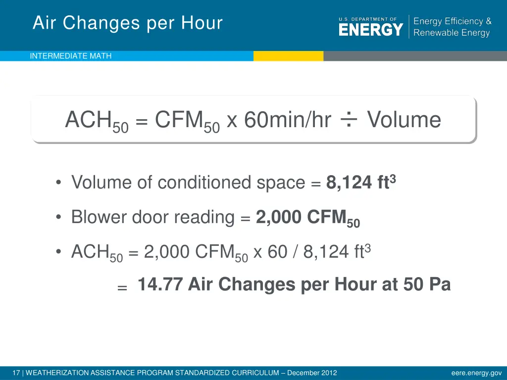 air changes per hour