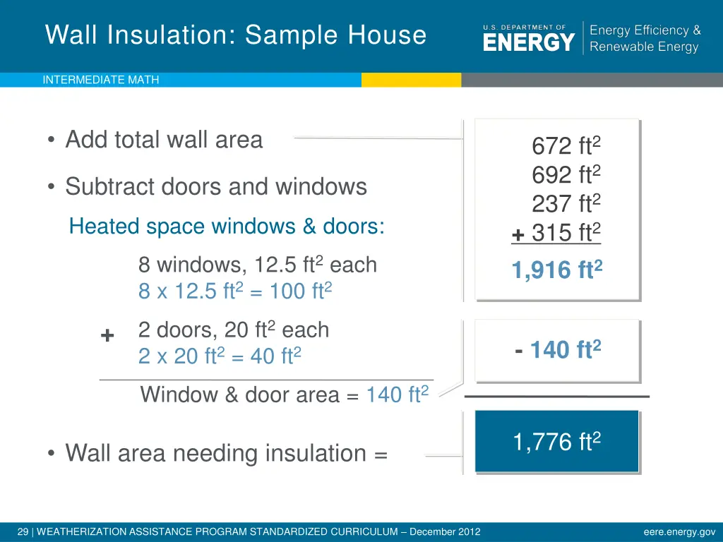 wall insulation sample house