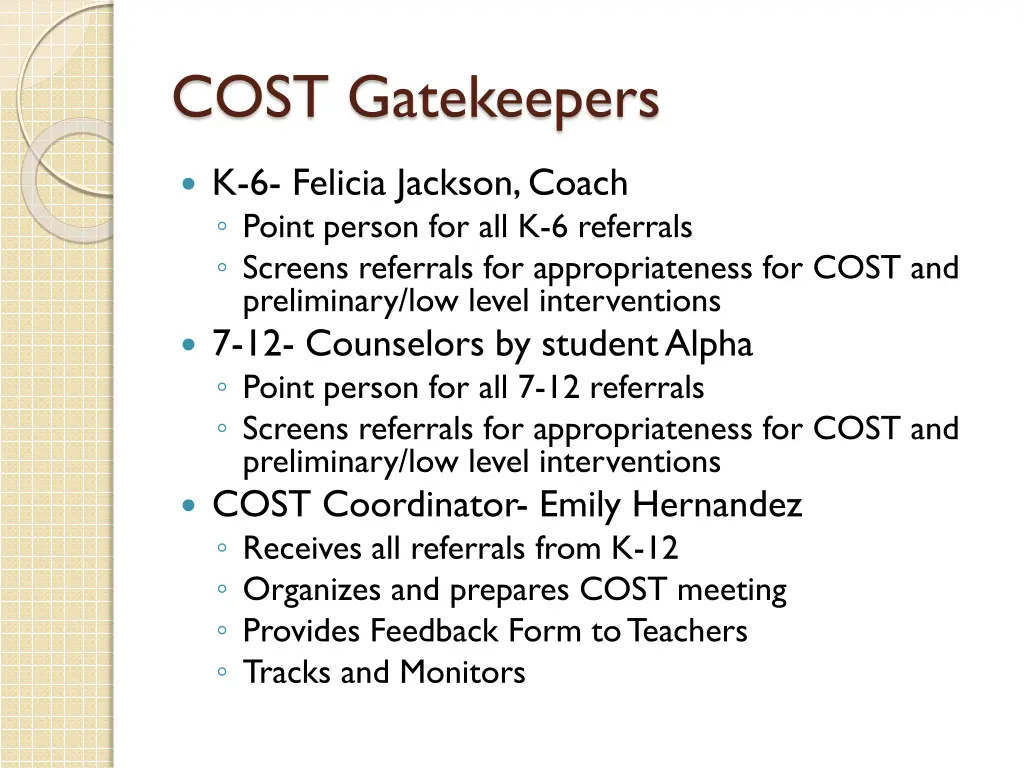 cost gatekeepers