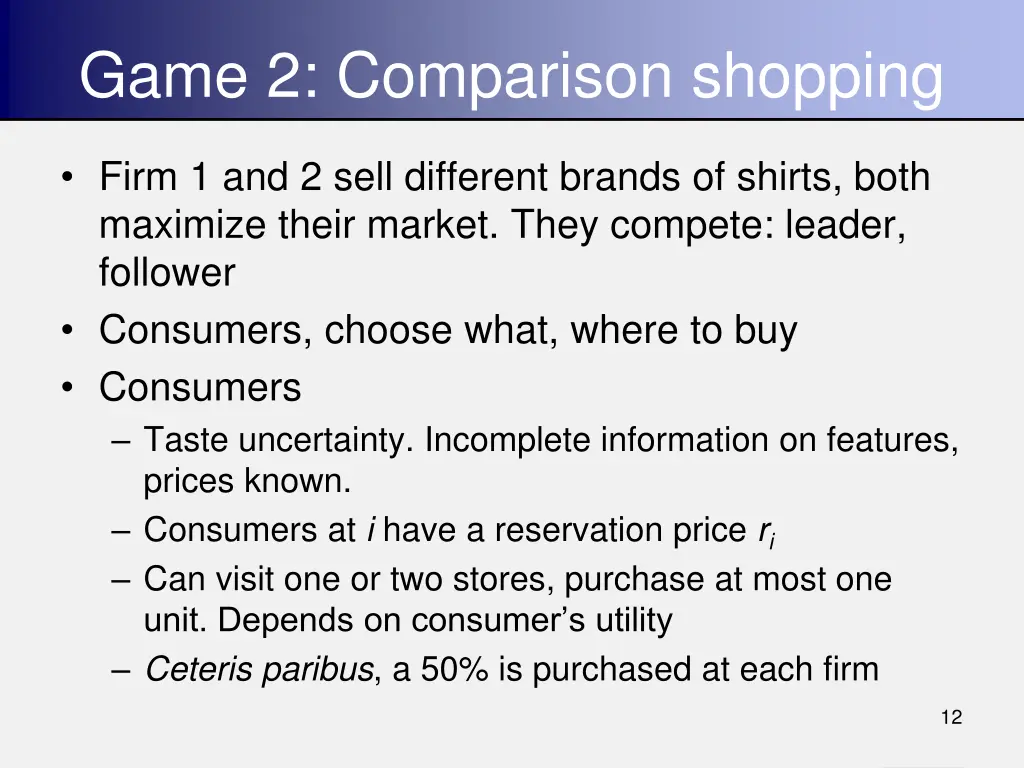 game 2 comparison shopping