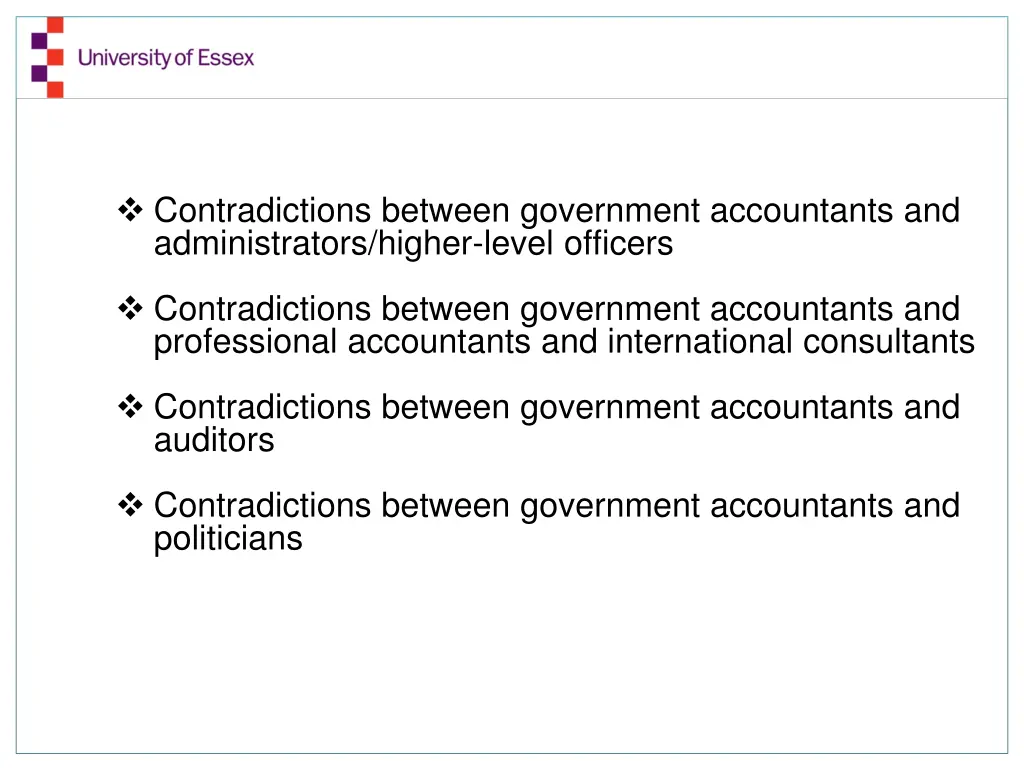 contradictions between government accountants