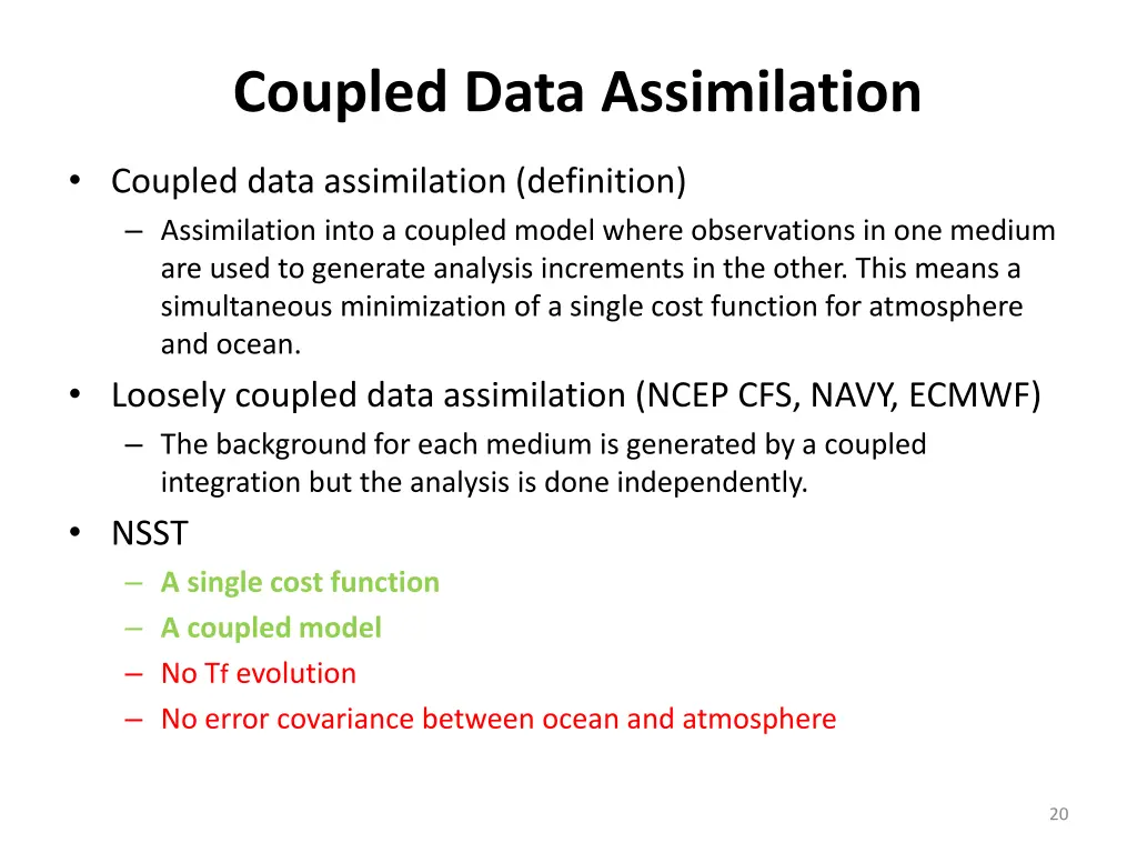 coupled data assimilation