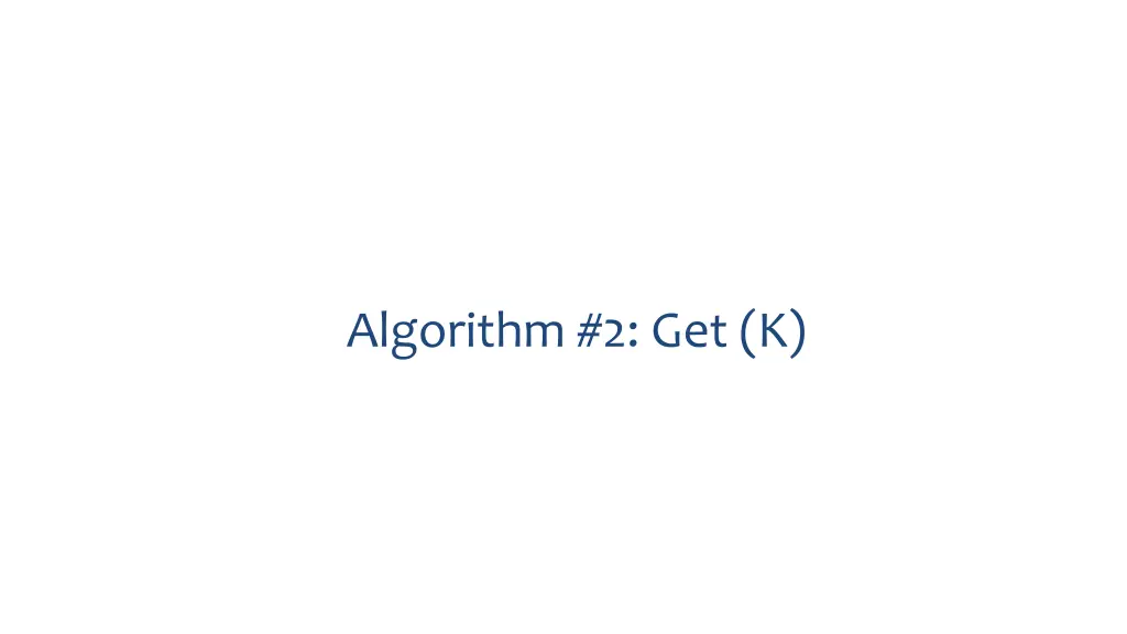 algorithm 2 get k