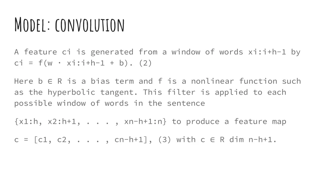 model convolution