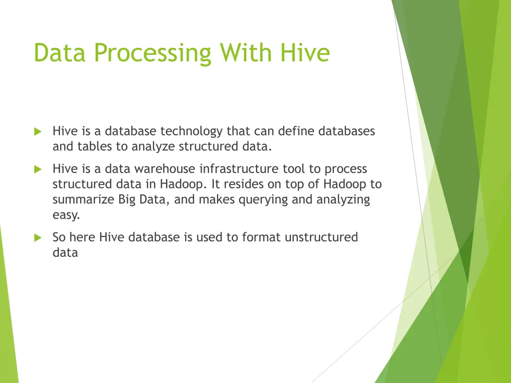 data processing with hive