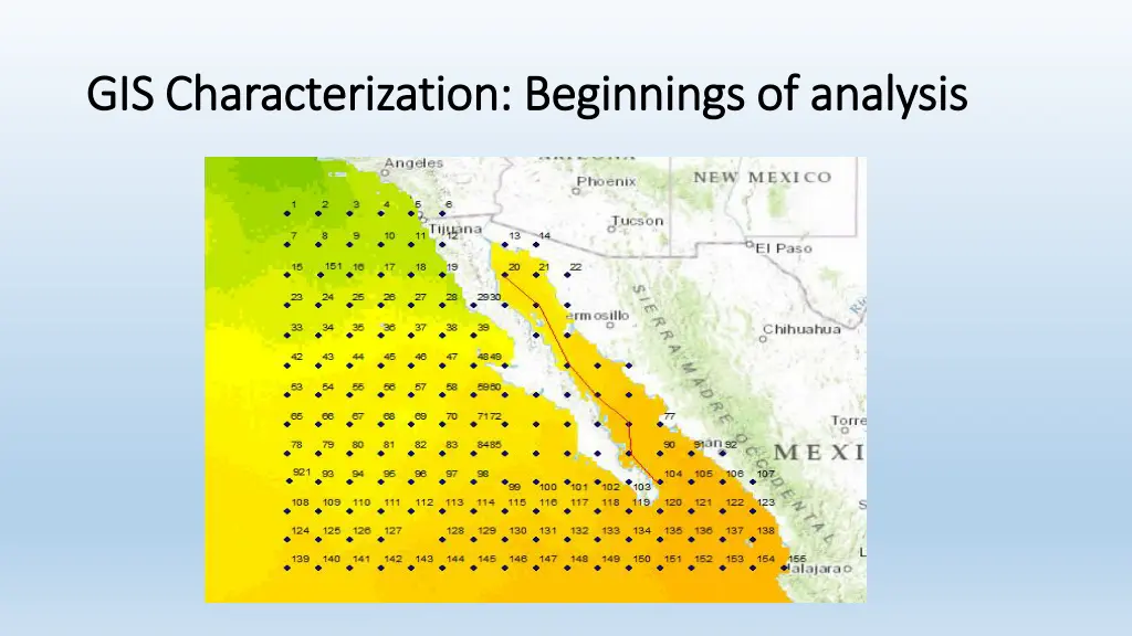 gis characterization beginnings of analysis