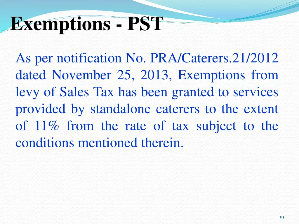 exemptions pst