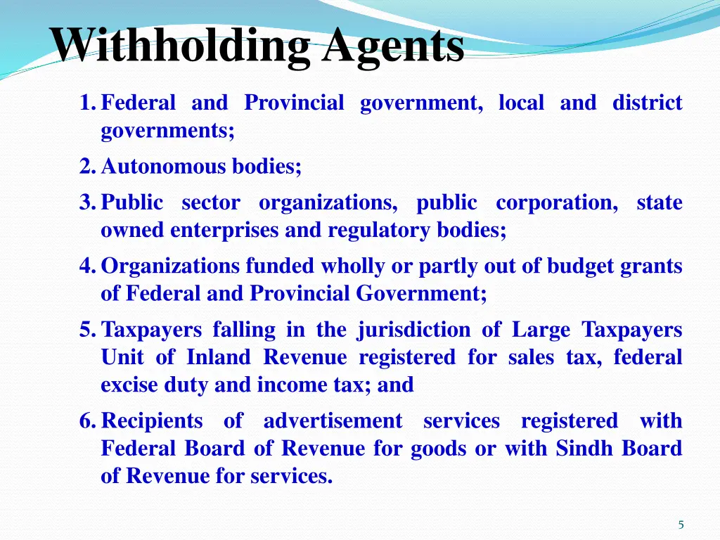 withholding agents