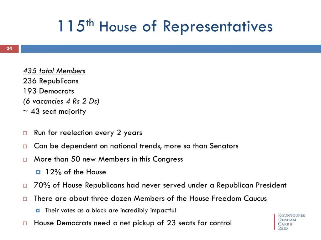 115 th house of representatives