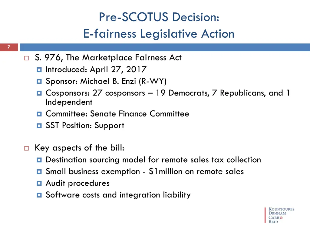 pre scotus decision e fairness legislative action 1