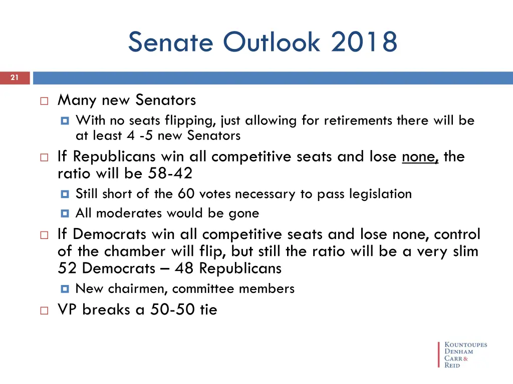 senate outlook 2018