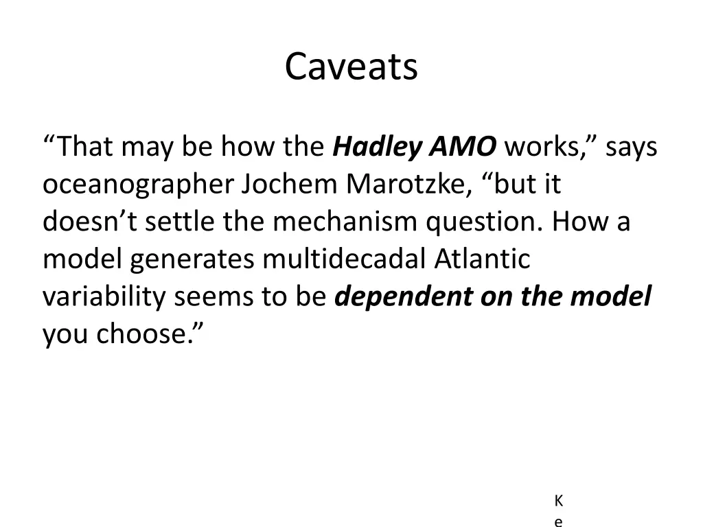 caveats