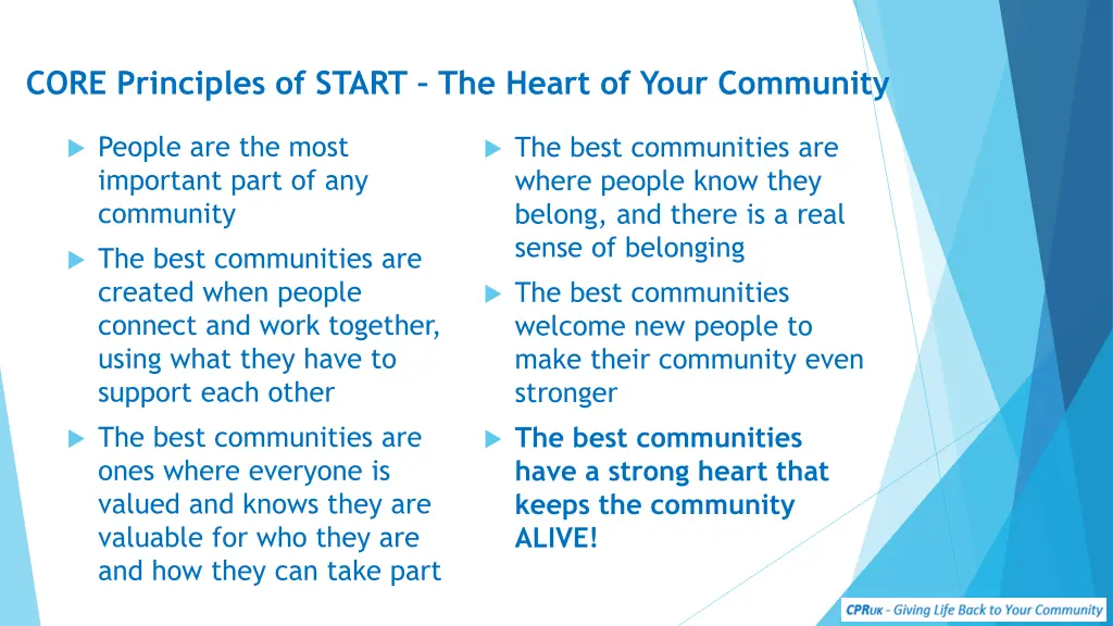 core principles of start the heart of your