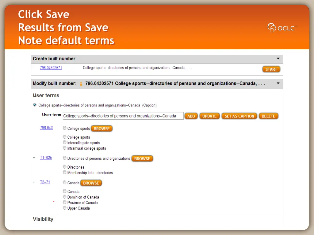 click save results from save note default terms