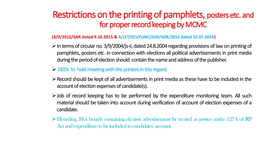 restrictions on the printing of pamphlets