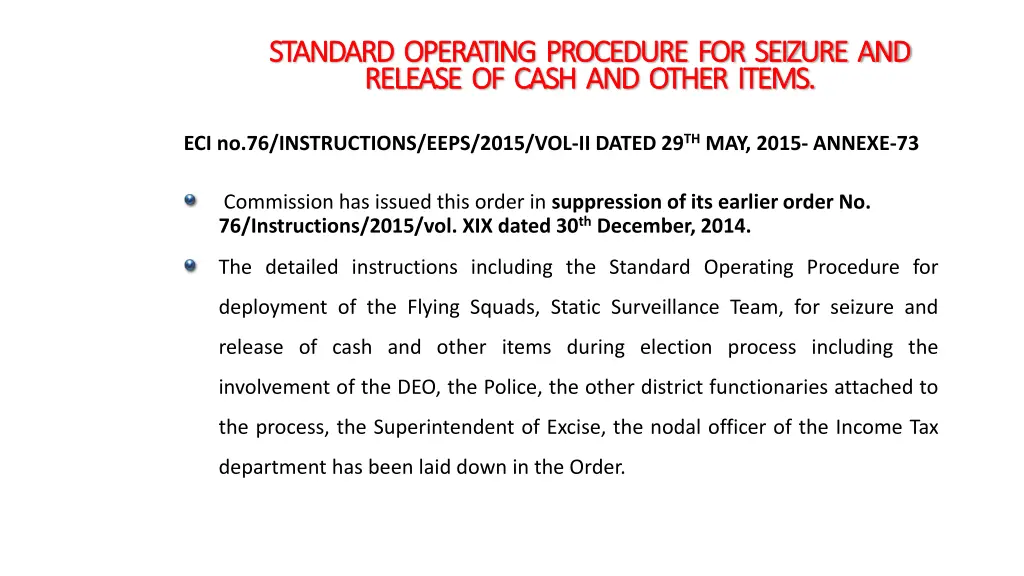 standard operating procedure for seizure