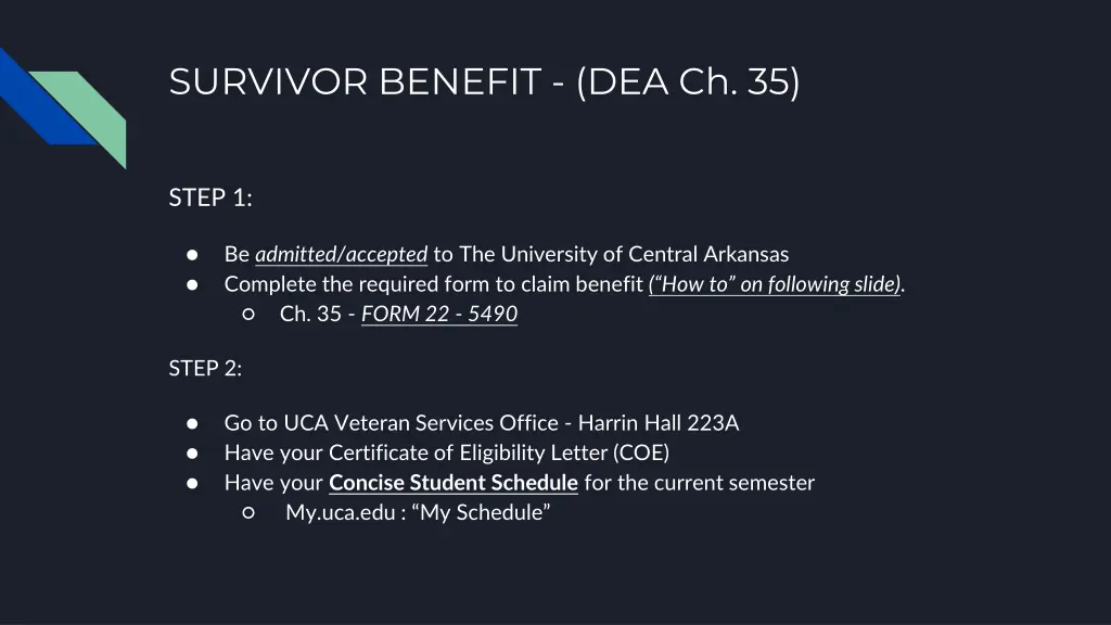 survivor benefit dea ch 35