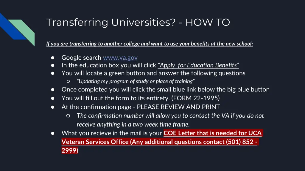 transferring universities how to