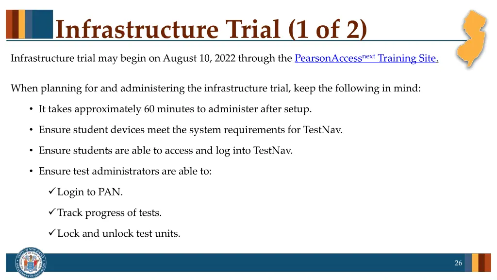 infrastructure trial 1 of 2