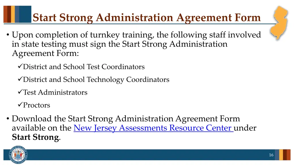 start strong administration agreement form