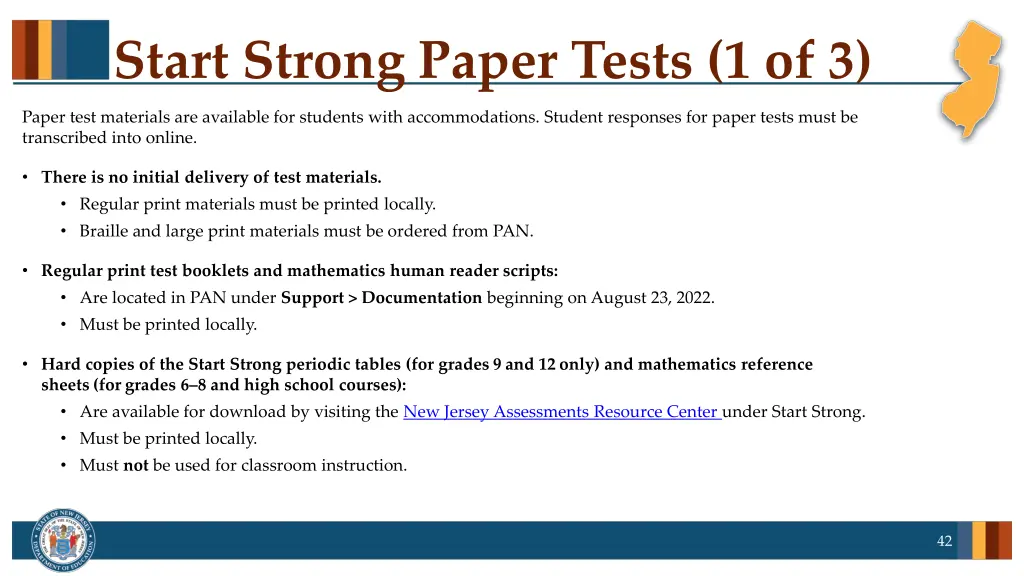 start strong paper tests 1 of 3