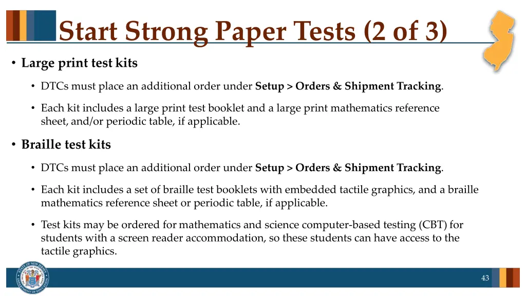 start strong paper tests 2 of 3