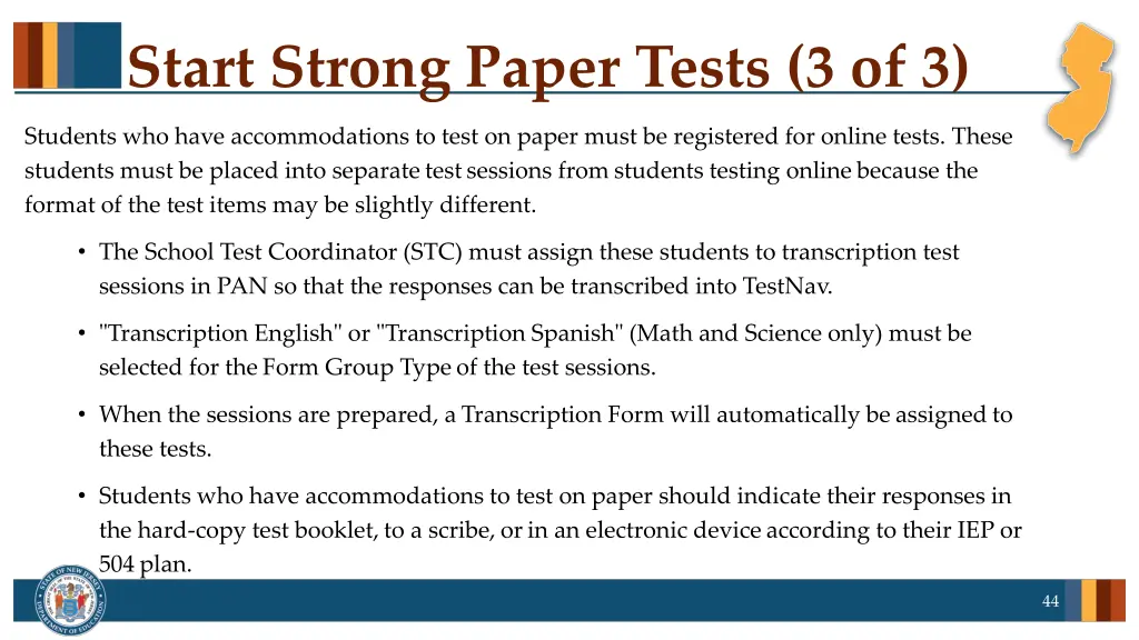 start strong paper tests 3 of 3