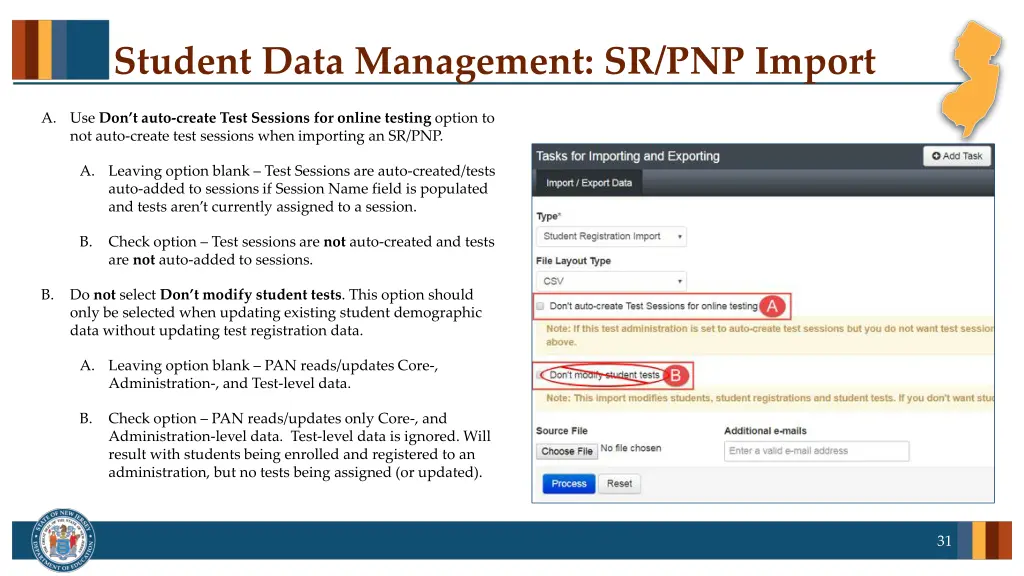 student data management sr pnp import