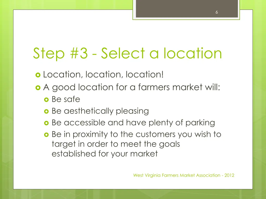 step 3 select a location