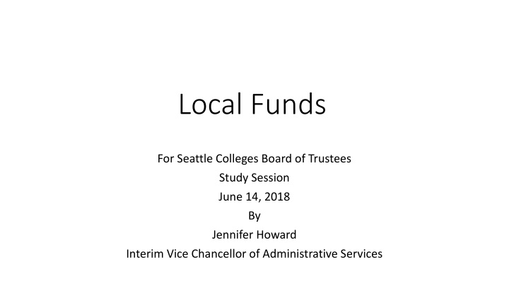 local funds