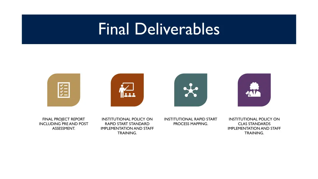 final deliverables