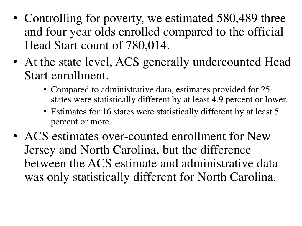 controlling for poverty we estimated