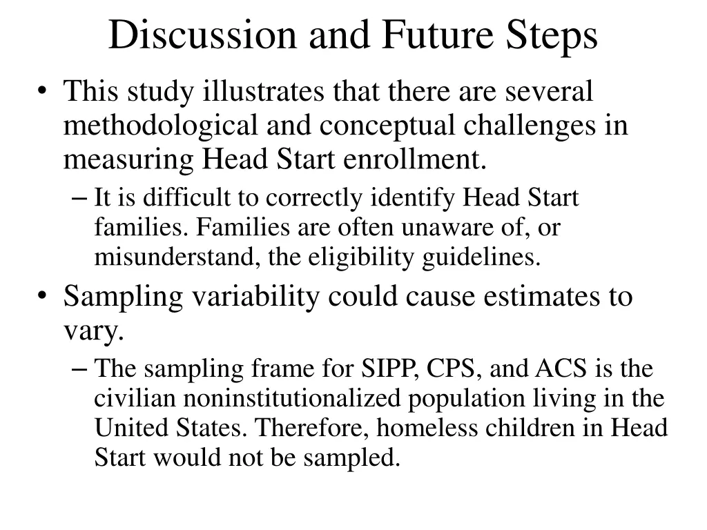 discussion and future steps this study