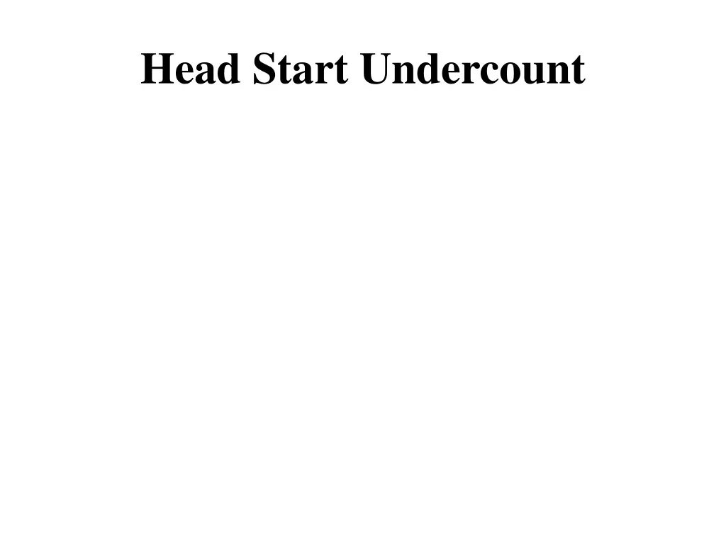 head start undercount