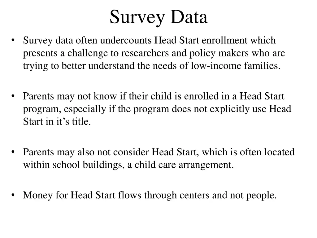 survey data