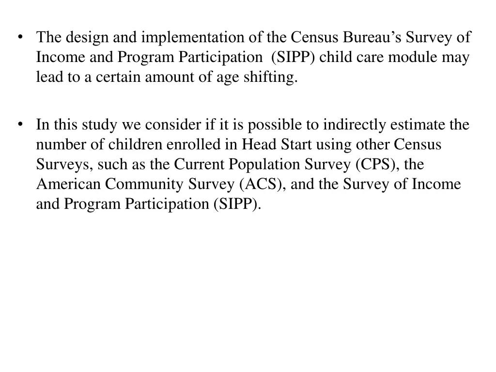 the design and implementation of the census