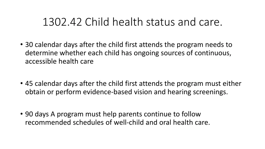 1302 42 child health status and care