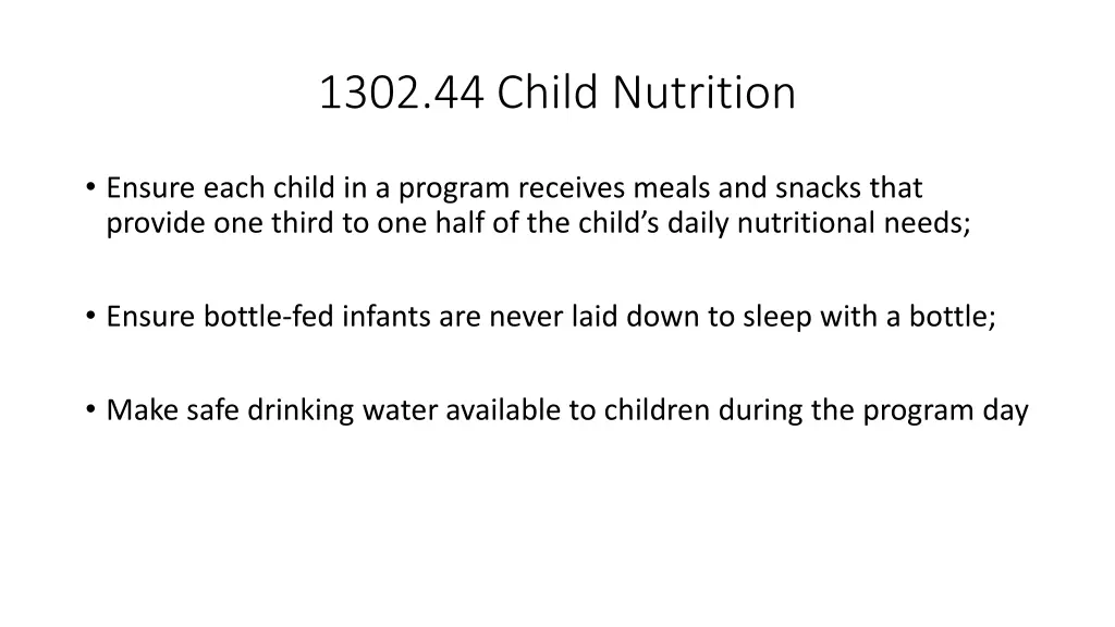 1302 44 child nutrition